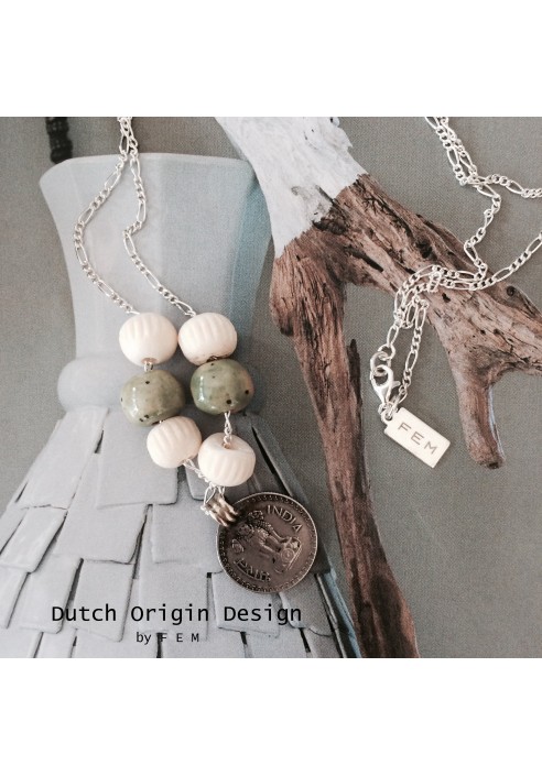 SOLD: Necklace Mint & Coin